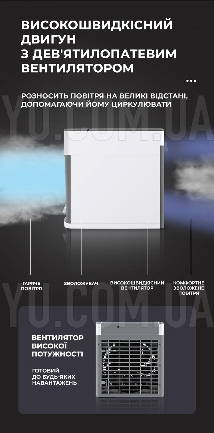 Мобільний кондиціонер 4в1 Arctic Air Ultra з підсвічуванням Покращений Арктика Ультра Мобільний кондиціонер 4в1 Arctic Air Ultra з підсвічуванням Покращений Арктика Ультра